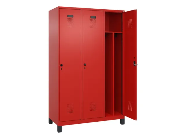 locker voor scheiding van kleding,HxBxD 1950x1200x500mm,3vak