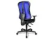 Siège Bureau Pivotant Assise Noir Dossier Maille Bleu
