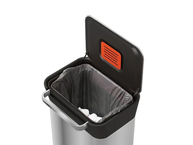 Pedaalemmer Intelligent Waste Titan mat RVS Zwart 30 liter