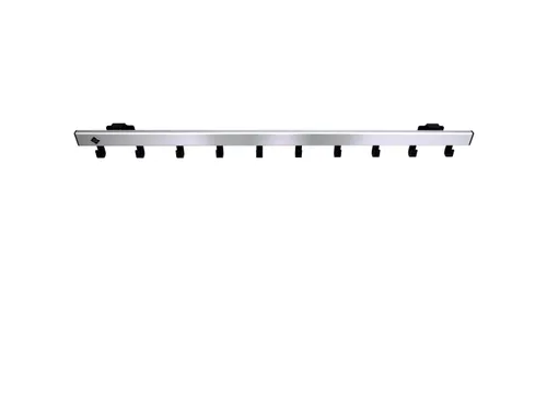 Pro-line Wandgarderobe 10 Haken zwart grijs