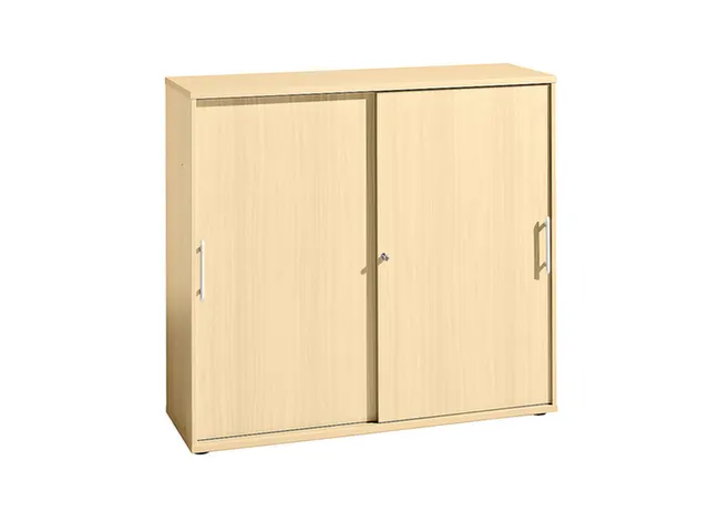 schuifdeurkast,HxBxD 1100x1200x400mm,2xhouten vloer,Gestreepte greep