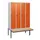 locker met bank,HxBxD 1950x1200x815mm,4vak,vak B 300mm,draaigrendel