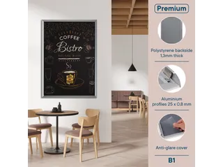Europel Kliklijst Premium B1 70x100cm 25mm Zilver - 9