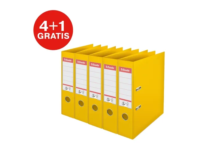 Ordner Esselte No 1 Power PP 75 mm geel 5 stuks