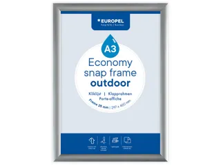 Europel Kliklijst Economy Outdoor A3 Zilver 25 mm waterdicht - 1
