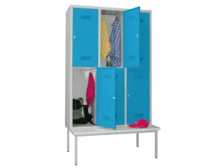 banklocker,dubbeldeks,HxBxD 2150x1200x800mm,RAL7035,front RAL5012 - 1