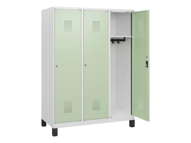 schoollocker,HxBxD 1630x1200x500mm,3vak,vak B 400mm,cil.-slot,voeten