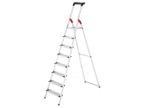 veiligheidsladder,eenzijdig,8 XXL treden,Stand H 1,72m,balk L 2,56m