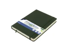 Schetsboek Kangaro A5 forest green PU HC 80 vel 140gr roomwit met elas