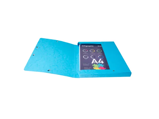Klasseerdoos glansk. rug 25mm A4 turk.