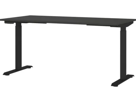 Elektrisch ihv bureau,HxBxD 720-1200x1600x800mm,blad grafiet