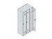 locker voor scheiding van kleding,HxBxD 1850x900x500mm,3vak