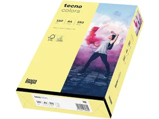 Inapa Tecno colors Gekleurd papier A4 Licht geel 160 gram 250vel - 1