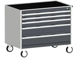 ladekast HxBxD 880x1050x650mm 5laden romp RAL7035 front RAL7016