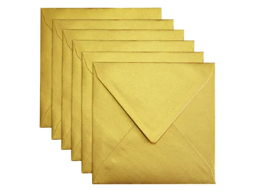 Envelop Papicolor 140x140mm Goud gegomd