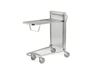 Kopwandwagen,Draagverm. 300Kg,2Etage(S),Staaletage,Zilverkleurig - 1