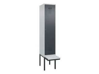 locker met bank,HxBxD 2120x400x815mm,1vak,vak B 400mm,cilinderslot - 2