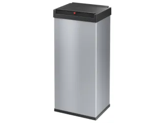 afvalbak,52l,HxBxD 763x339x260mm,romp staal zilverkleurig - 2
