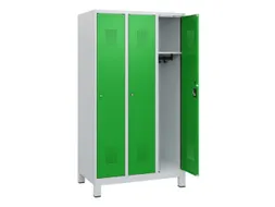 schoollocker,HxBxD 1630x900x500mm,3vak,vak B 300mm,cil.-slot,voeten