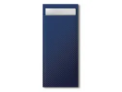 Tork 474330 bestekzakje midnight blue met 2-laags servet wit