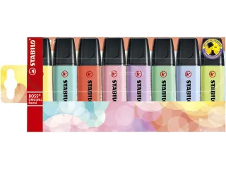 Markeerstift STABILO BOSS Original 70/8 pastel assorti etui à 8 stuks - 1