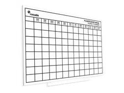 Whiteboard Rocada Skinplanner maanden 75x115cm wit gelakt