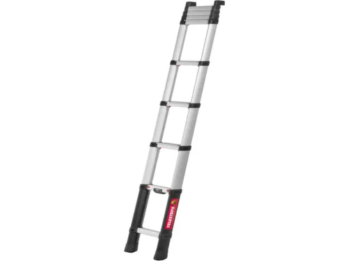 telescopische aanlegladder,9trede(n),balk L 0,76-2,9m,geëloxeerd