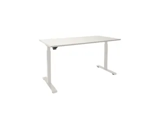 Elektrisch Verstelbaar Bureau Krijtwit 2 Motoren 160x80cm Frame Wit - 1