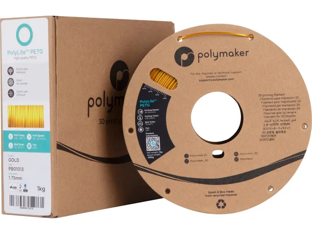 Polymaker PolyLite PETG filament 1,75 mm Goud 1kg