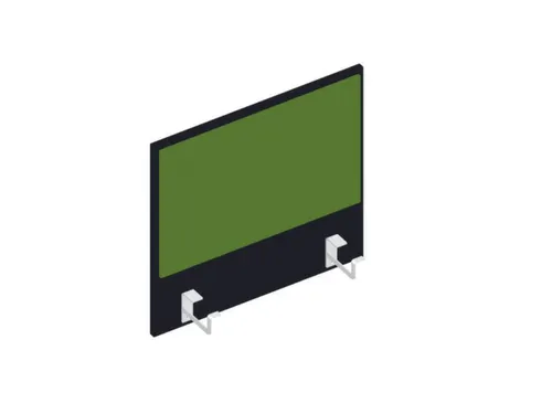 baliepaneel,v. bureau,aanbouw links,B 600mm,CC-zwart,BN7048-groen