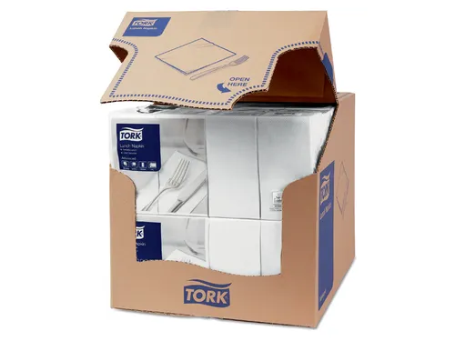 Servetten Tork 477402 Advanced 2-laags 33x33cm 1/8 vouw wit 200st.