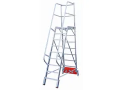 escabeau grande hauteur à marches roulant à un côté 9marche(s) H 2