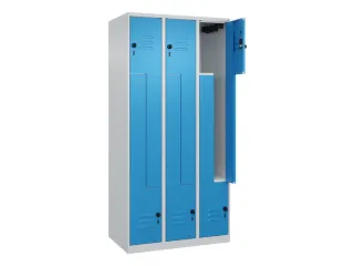 Z-garderobekast,HxBxD 1850x900x500mm,vak B 150/300mm,draaigrendel - 2
