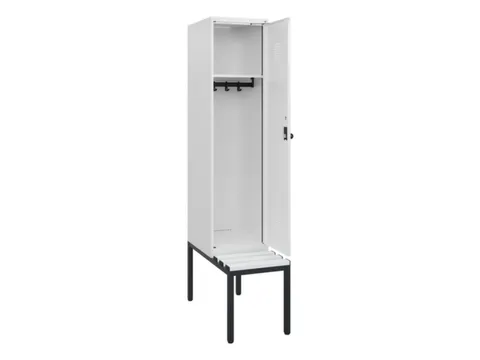 locker met bank,HxBxD 1950x400x815mm,1vak,vak B 400mm,draaigrendel