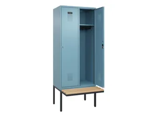 locker met bank,HxBxD 2120x800x815mm,2vak,vak B 400mm,cilinderslot - 1
