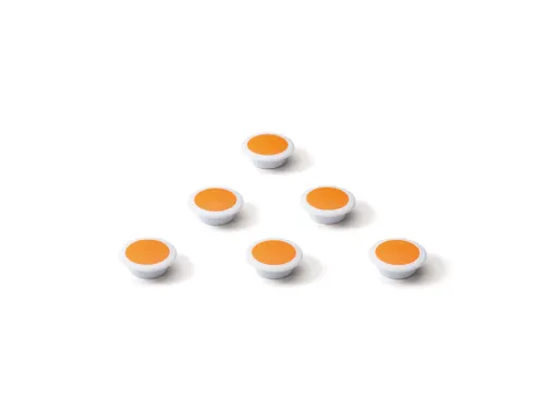 Glasbordmagneet 30mm Oranje Rond Extra Sterk