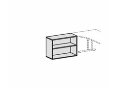 kantoorstelling,HxBxD 720x1000x430mm,1xhouten vloer,decor romp