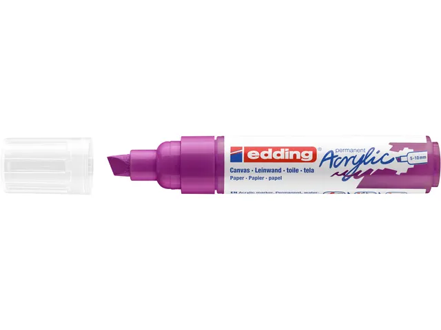 Acrylmarker edding e-5000 breed bessen rood