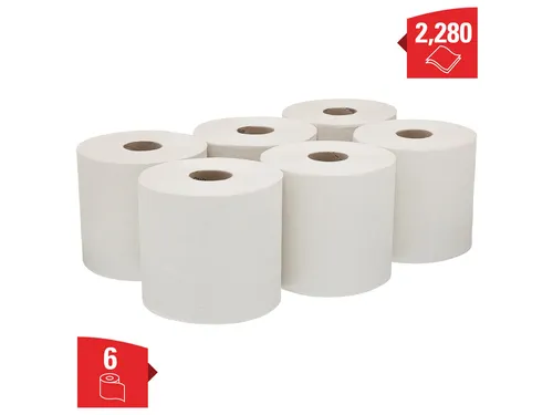 Poetsrol WypAll L20 2-laags 18,3cmx144m 380vel wit 7303