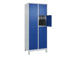 lockerkast,HxBxD 1950x800x500mm,2x4vakken,vak B 400mm,cil.-slot,voeten
