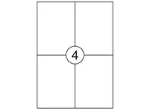 OUTLET Etiket Rillstab 105x148mm A6 Wit 400 Stuks