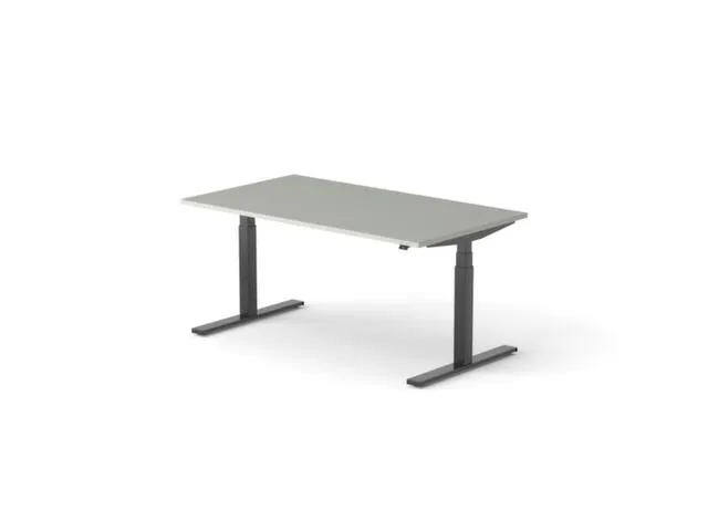 Elektrisch ihv bureau HxBxD 640-1300x1600x900mm blad grijs