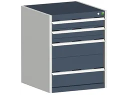 ladekast HxBxD 800x650x650mm 4laden romp RAL7035 front RAL7016