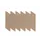 Akoestische PET-vilt parallellogram stroken beige 30x120cm 6 stuks
