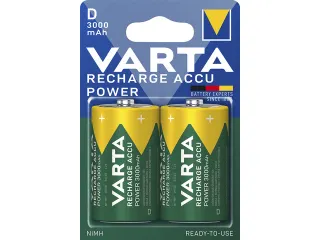 Batterij oplaadbaar Varta D 3000mAh blister a 2 stuks - 1