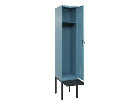 locker met bank,HxBxD 2120x400x815mm,1vak,vak B 400mm,draaigrendel
