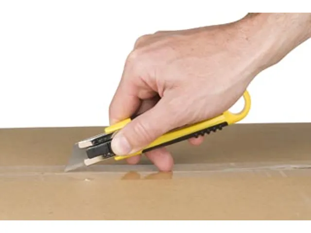 Veiligheidssnijmes Met Terugschietfunctie 18mm Geel/Zwart