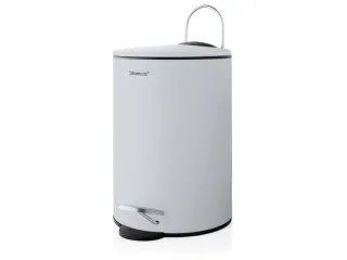 pedaalemmer,3l,HxØ 245x170mm,romp staal grijs,deksel staal grijs - 1
