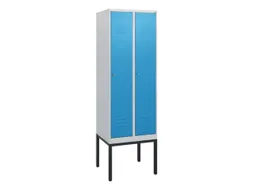 locker,HxBxD 1950x600x500mm,2vak,vak B 300mm,cil.-slot,voetonderstel