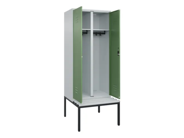 locker voor scheiding van kleding,HxBxD 2120x800x815mm,2vak